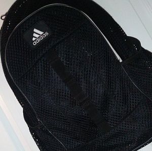 Black mesh adidas backpack